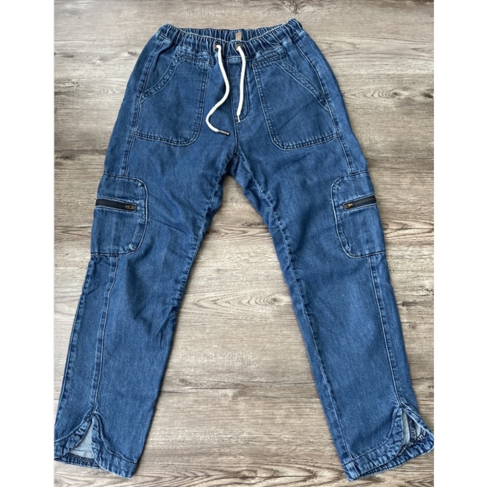 Pilcro Anthropologie The Cottage Utility Denim Joggers Womens XS Drawstring